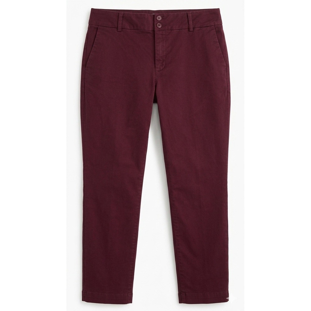 KUT from the Kloth Burgundy Skinny Chino Pants Women's Size 14P Petite